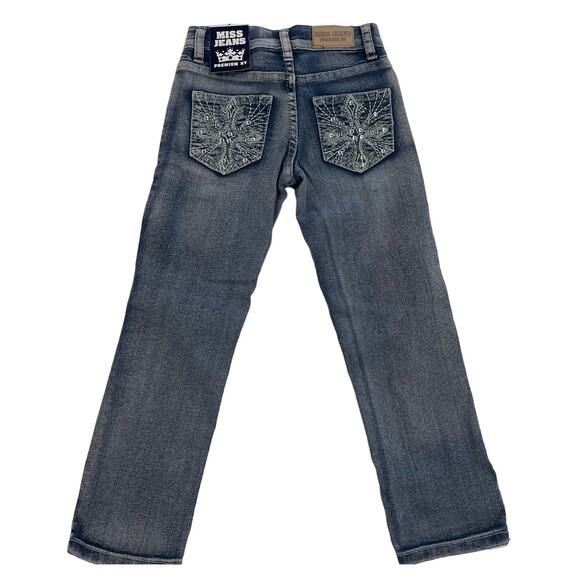 NWT Miss Jeans Premium NY Girls Jewel Pocket Cotton Blend Ankle Jeans 4 - Picture 2 of 3